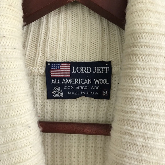 Vintage Lord Jeff Virgin Wool Grandpa Cardigan - Picture 4 of 6